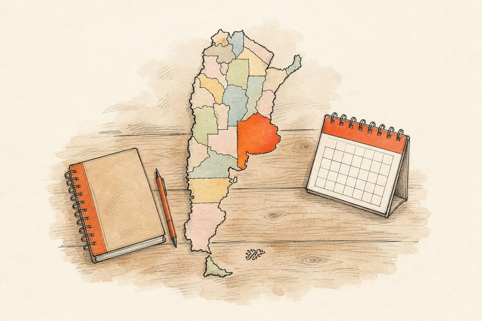 Mapa de Argentina que ilustra que el límite de faltas en secundaria varía según la provincia