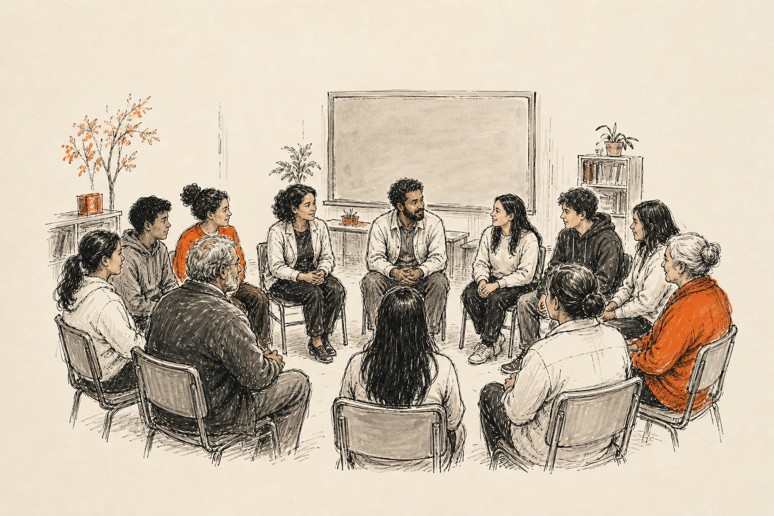 Familias, docentes y estudiantes participando en la elaboración del PEI