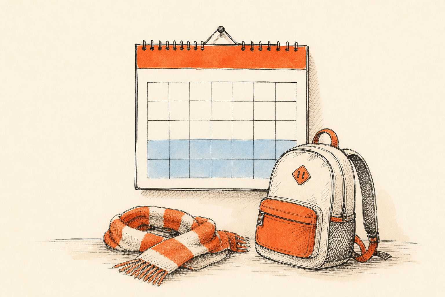 Calendario de julio con las dos semanas de vacaciones de invierno 2026 marcadas